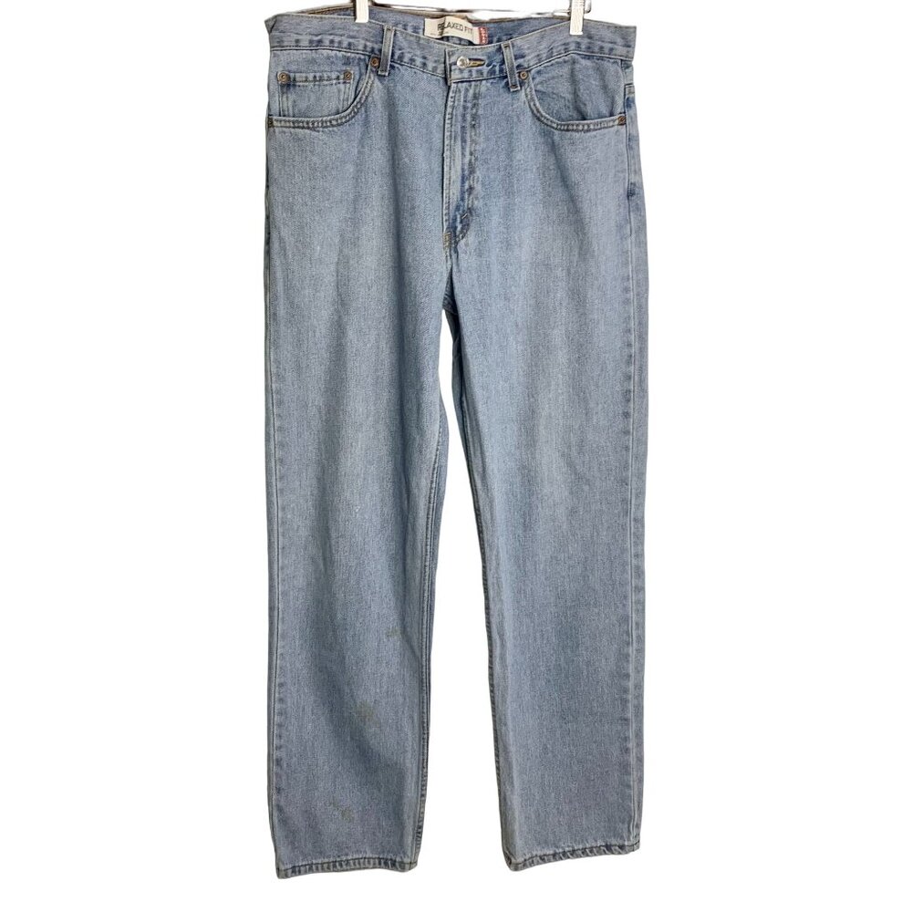Levi's 550 Denim Jeans Mens Y2K Straight Leg Relaxed Fit Blue 100% Cotton 36x34